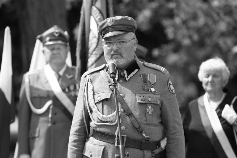 Tadeusz Zbigniew Pluta podczas uroczystości upamiętniających 83. rocznicę śmierci Marszałka Józefa Piłsudskiego, maj 2018 r.