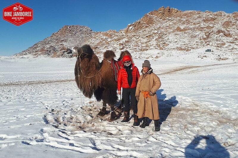 Artur Wysocki na poczet Bike Jamboree przemierzył 1400 km po zaśnieżonych stepach Mongolii
