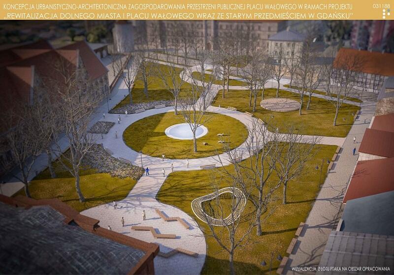Koncepcja pracowni Garden Concept Architekci Krajobrazu zdobyła II nagrodę w konkursie na zagospodarowanie przestrzenne Placu Wałowego w Gdańsku