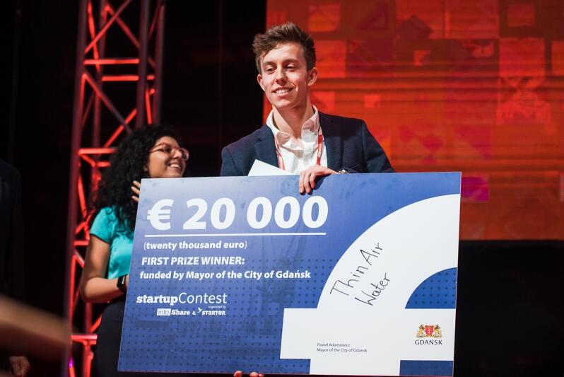 ThinAir Water - ten startup zwyciężył w ubiegłorocznym międzynarodowym Startup Contest, który od lat jest częścią Infoshare. Dla najlepszych - czek na 20 tys. euro od prezydenta miasta Gdańska