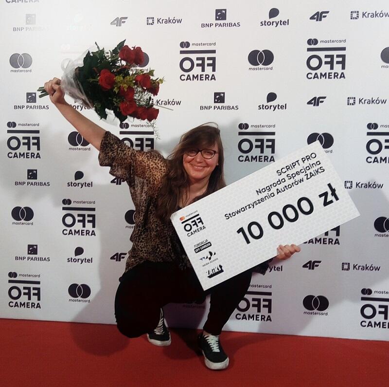Elżbieta Benkowska odebrała nagrodę 1 maja 2019 podczas uroczystej gali na festiwalu Mastercard Off Camera w Krakowie