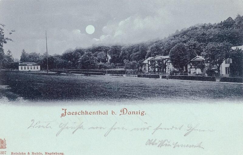Pocztówka księżycówka przedstawiająca łąkę festynową przy Jaśkowej Dolinie. Rok 1894 r...