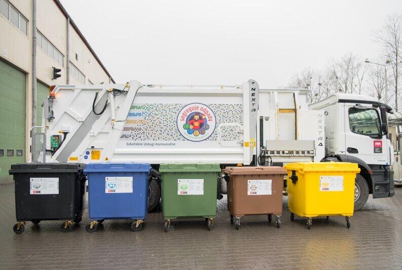 W Gdańsku odpady są zbierane do pięciu różnych pojemników