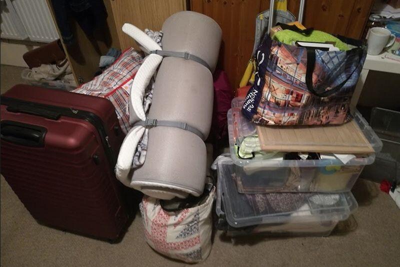 Tak wyglądały moje bagaże po pierwszym roku studiów. Na szczęście nie wszystko musiałam zabrać z powrotem do Polski