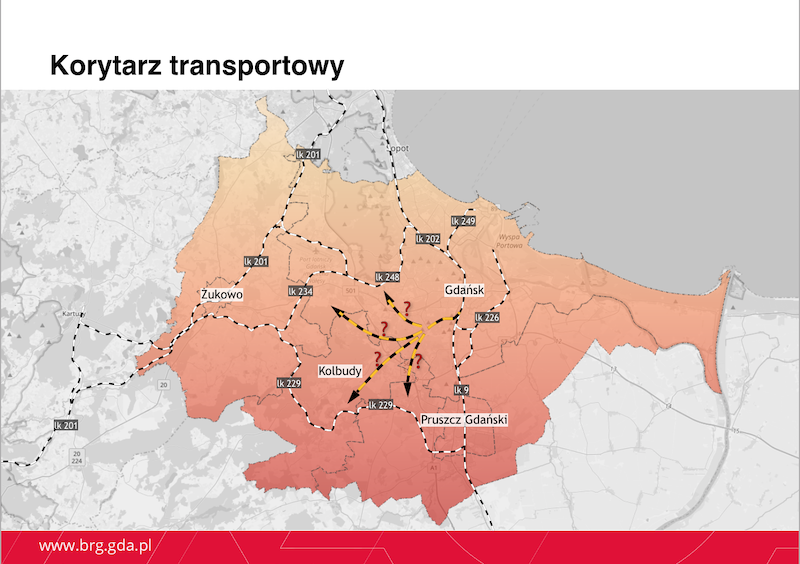 Do końca I kwartału 2020 roku Biuro Rozwoju Gdańska opracuje studium, które wskaże najkorzystniejszy korytarz transportowy dla nowej linii kolejowej: czy będzie to w kierunku linii PKM 248, czy w kierunku linii 234, czy w kierunku bajpasu kartuskiego