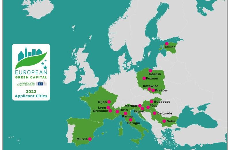 Na liście kandydatów do tytułu Zielonej Stolicy Europy jest 18 miast europejskich. W tym cztery polskie