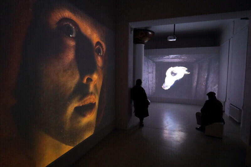 Otwarcie wystawy „The Demon's Brain” Agnieszki Polskiej w Gdańskiej Galerii Güntera Grassa. Jak można zobaczyć, artystka w swoich pracach posługuje się nowoczesnym, poetyckim językiem wizualnym