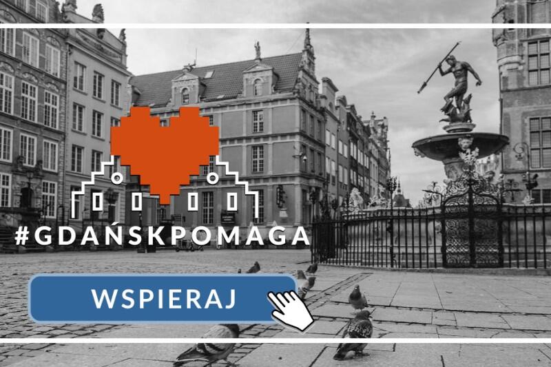 Baner promujący akcję - czerwone serce to znak, który mówi wszystko, szczególnie w Gdańsku 