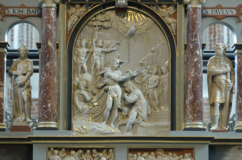 Fragment ołtarza głównego w kościele św. Jana w Gdańsku