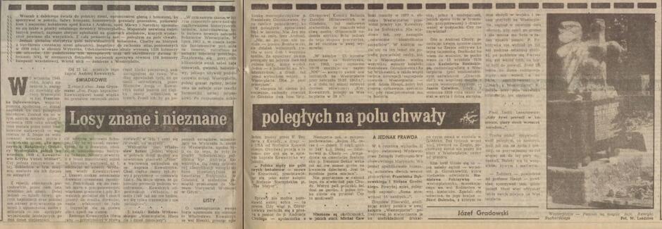 Artykuł o kapralu Andrzeju Kowalczyku w Dzienniku Bałtyckim w 1986 r.