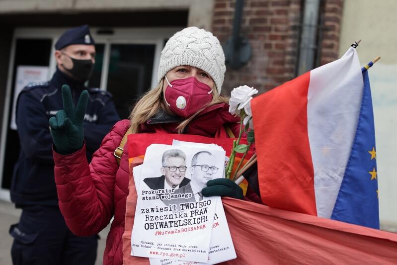 Manifestacja w obronie Adama Bodnara w Gdańsku 