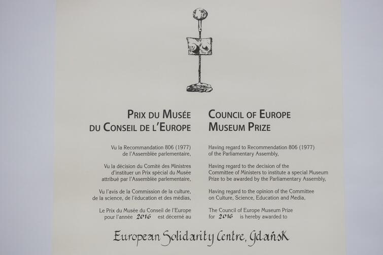 Metryczka Nagrody Muzealnej Rady Europy 